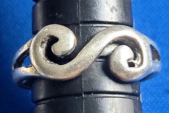 Fabulous Vintage Open Swirl Sterling Silver Ring
