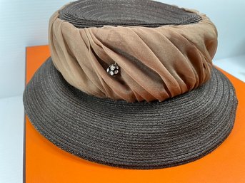 Choice Chocolate Brown Bucket Hat With Jeweled Accent