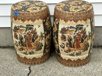 TWO CHINESE GARDEN SEATS