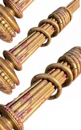 A Trio Of Elaborate Wood Gold Leaf Curtain Rods