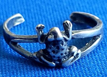 Sweet Sterling Silver Frog Or Toad Toe Ring