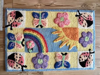 Floral Rug #1, Bright, Cheery, Great Colors!