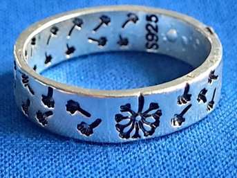 Sterling Silver Band Ring - Dandelion Wishes 'I Wish'