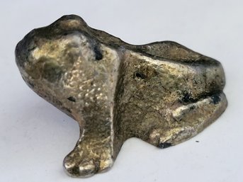 Miniature Solid Brass Frog Or Toad Vintage Figurine