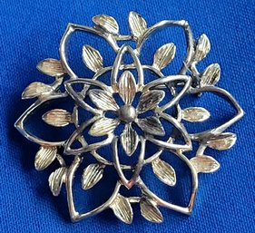 MCM Sarah Coventry Vintage 'Peta Lure' Gold Tone Filigree Flower Brooch