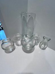 Crystal Lot Of Vases, Poland, Krosno