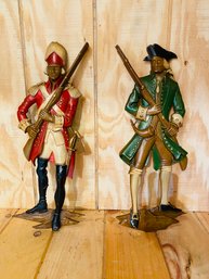 Pair Of Tall SEXTON Cast Soldiers- Wall Art