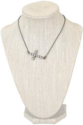 Laruicci Necklace With Black Crystal Encrusted Cross