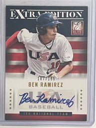 2013 Panini Elite Extra USA Baseball Ben Ramirez Autographed Card #13     Numbered 187/199