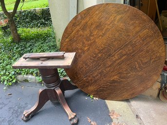 Vintage Round Wood Table