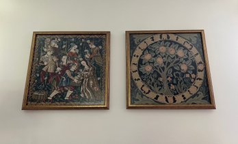 Beautiful Pair Of Framed Tapestries