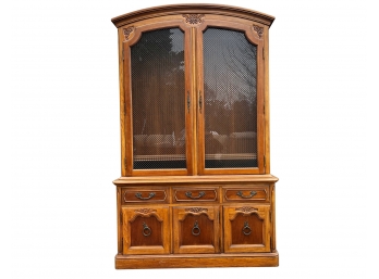 Thomasville Solid Oak French Country China Cabinet