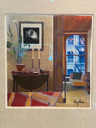 Painting Of Interior Room / Signed Bergstrom