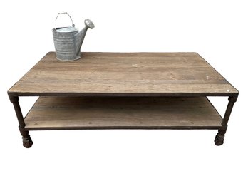 Urban Outfitters Rustic Industrial Coffee Table Of Reclaimed Wood And Iron - Orig. Price