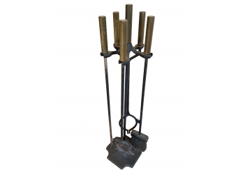 Brass And Wrought Iron Fireplace Tools