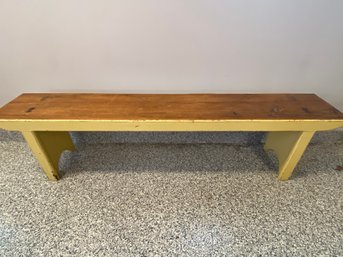 Antique Painted Country Long Bench