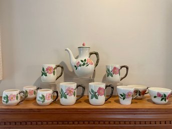 Franciscan Desert Rose Coffee Server & Assorted Mugs