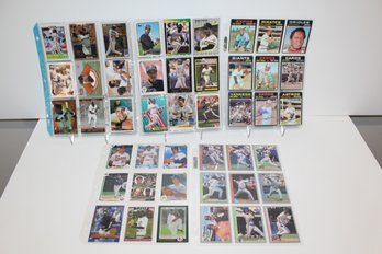 45 Baseball Cards Barry Bonds Collection - Rookie Tino Martinez, Mussina, Bagwell, 9 1971 Black Border Cardss