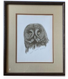 Gualo H. Lubeck, Pencil Signed Artist Proof Titled Grey Owl