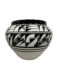 Black & White Vase Featuring A Custom Design