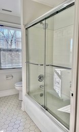 A Sliding Glass Shower Enclosure - Chrome - Bath2
