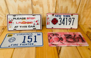 Firefighter License Plate -lot 4