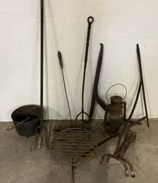 Nice, Nice Lot Of Early Hand Forged Tools, Etc.