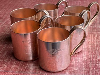 Lot Of Six 1960s Smirnoff Moscow Mule Cooper Colored Cup Mug