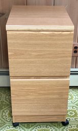 Vintage 2 Drawer File Cabinet, Casters, Wheels