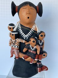 1987 LARGE Pablo Quintana 1 Of 1, Hopi Artist Cochiti Pueblo, New Mexico- Storyteller 5 Kids