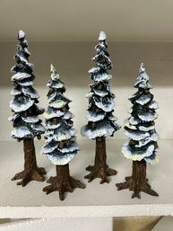 Department 56, Heritage Village Collection Accessories - Four Village Pole Pone Trees