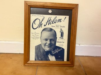 Rare Vtg 1918 OH HELEN! SHEET MUSIC DEDICATED FATTY ARBUCKLE Albert Music Sydney