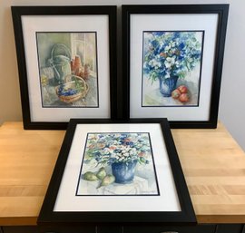 Trio Of Floral Paintings By CARMELA  DIETZEL