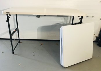 Handy Trio Of  Adjustable Folding Tables