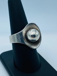 NIELS ERIK (n.e.) From Denmark Sterling Silver Modernist Ring - Signed
