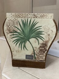 Ceramic Palm Coast Waste Basket