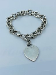 Tiffany & Co 'Return To Tiffany' - Sterling Silver Heart Tag Bracelet
