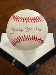 Official American League Rawlings Baseball Signed By Mickey Mantle