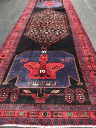 Bijar Hand Knotted Persian Rug, 13 Feet 5 Inch By 4 Feet 9 Inch