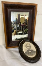 Ogee Mirror And Oval Portrait Print