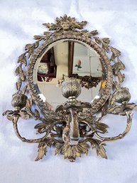 Beveled Wall Mirror Candelabra