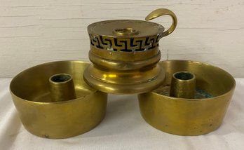 Three Brass Candle Holders