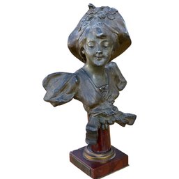 Vintage Spelter Figurine - Fraisetter Par Rigual - Bronze