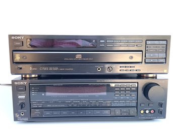 Sony Receiver Amp STR- AV 1020 And Sony CDP-75 ES Compact Disc Player