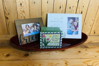 Frames, Oval Bowl And New Sister Mug In Box