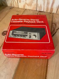 Auto Reverse Stereo Cassette Playback  Deck In Box