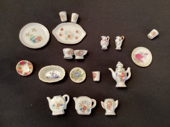 Lot Of 18 China Doll House Miniatures Vintage
