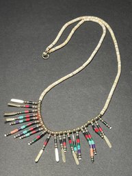 Southwestern Native American BeadedSouthwestern Native American Beaded Necklace With Glass Beads