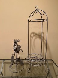 Candle Holder And Umbrella Stand  Both Metal