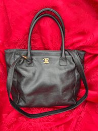 Authentic Chanel Large Black Handbag